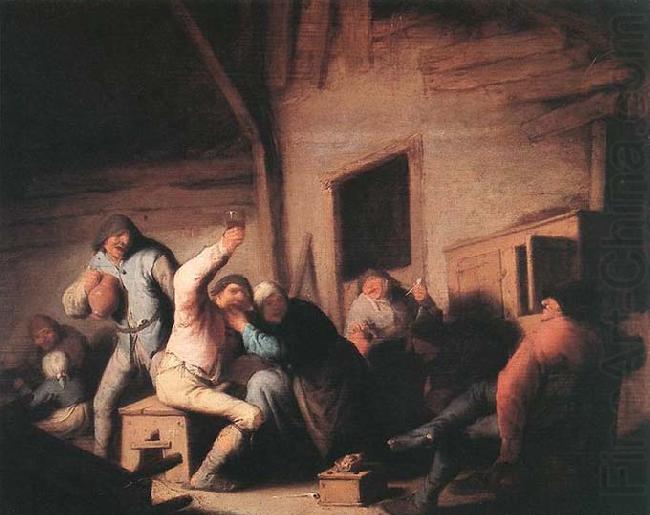 OSTADE, Adriaen Jansz. van Carousing Peasants in a Tavern china oil painting image